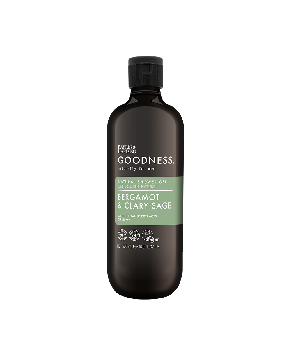 Goodness Men's Bergamot & Clary Sage Shower Gel 500ml