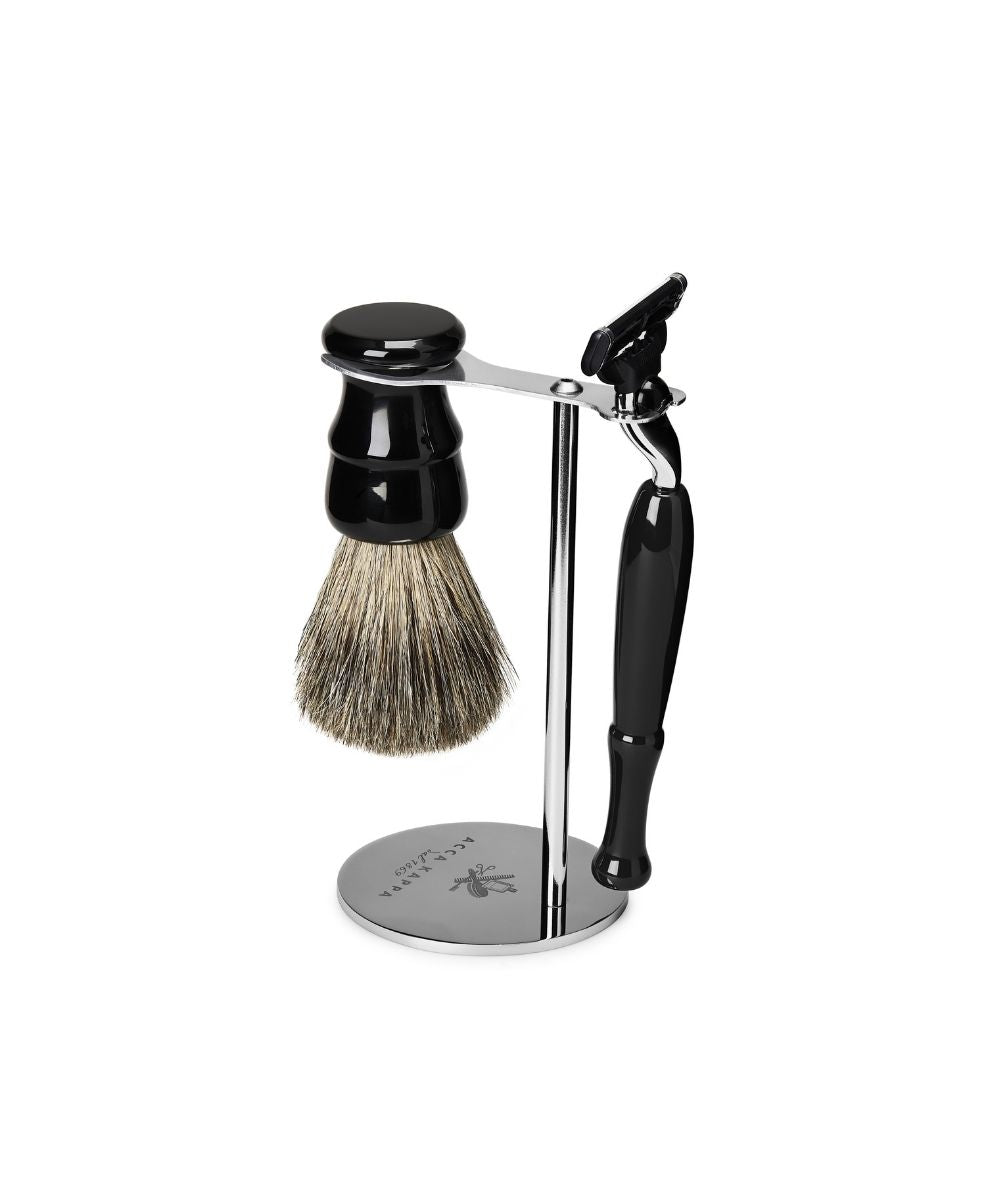 Shaving Set With Stand - Vintage BLACK BADGER